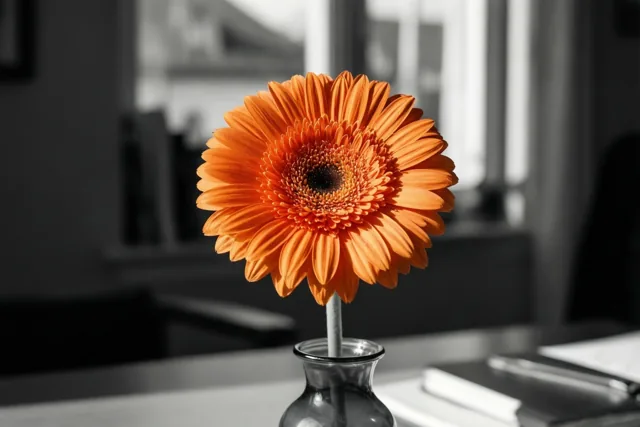 Een gerbera voor je glimlach