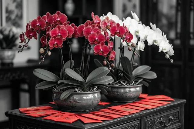 Orchideeën brengen nieuwjaarswensen