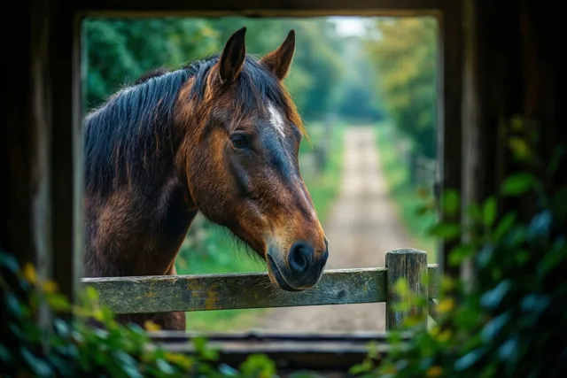 Afscheid aan het paardenhek