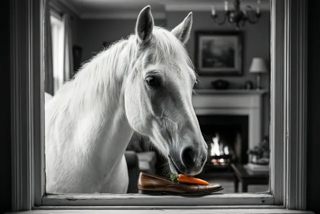 Sinterklaaspaard met oog voor wortels