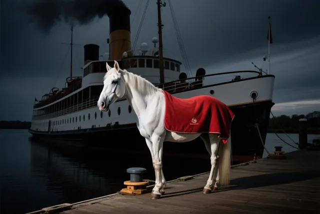 Wachten naast de stoomboot