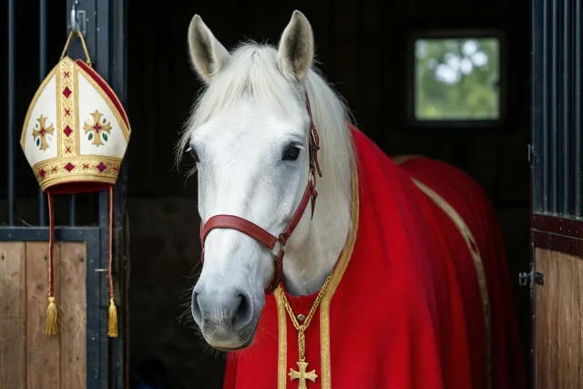 Het paard speelt Sint