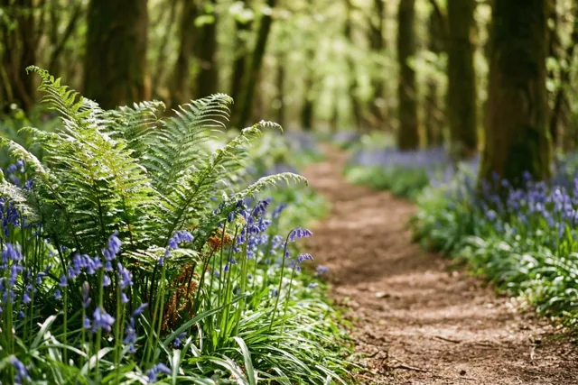 Paarse groetjes uit het lentebos