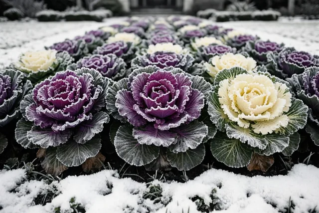 Sierkolen kleuren de winterborder