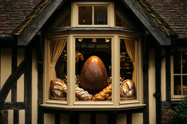 Een erker vol paaslekkers