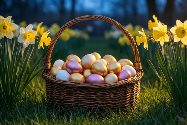 Een zonnig mandje paasgeluk