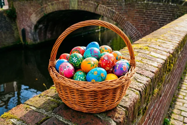 Paaskleur op het bruggetje