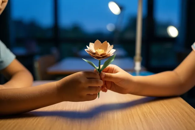 Een knutselbloem als dankjewel