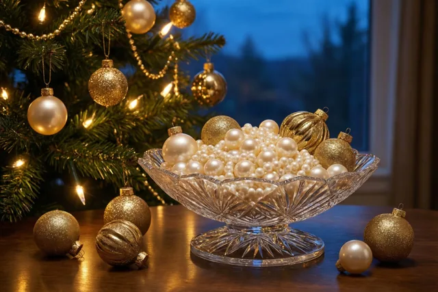 Gouden kerst in de schemering