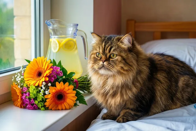 Herstel met een pluizige bezoeker