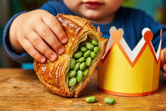 Een kleine koning aan tafel