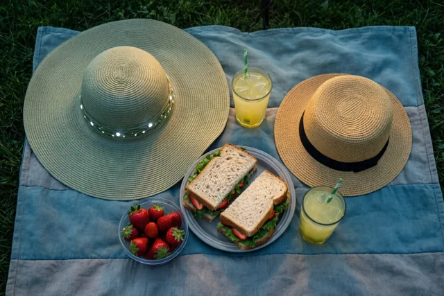 Mama, mee op picknick