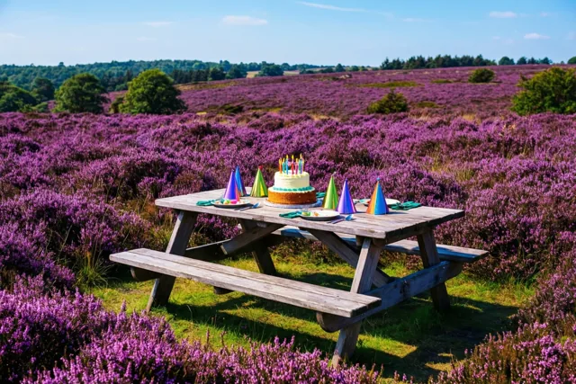 Jarig onder de blauwe hemel