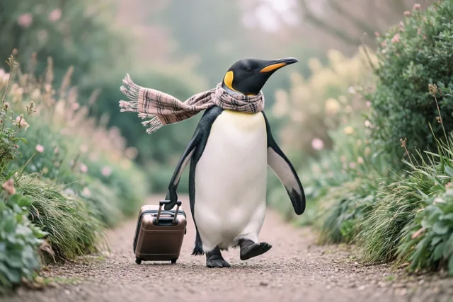 Pinguïn op weg, dag allemaal
