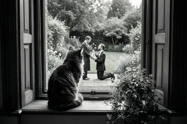 Kattengeluk bij hun aanzoek