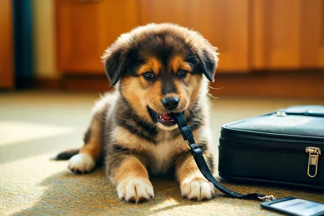 Deze pup keurt je werkspullen