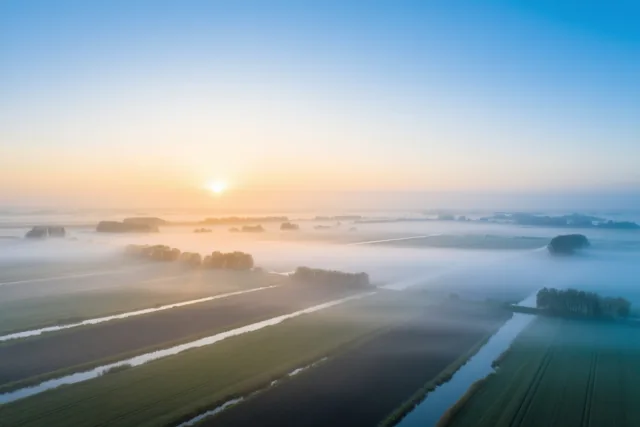 Een weidse ochtendgroet