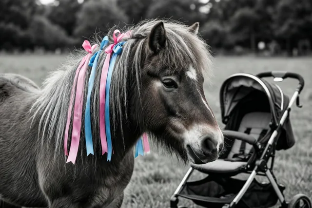 Een pony viert jullie kleintje