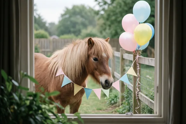 Een pony op je verjaardagsfeest
