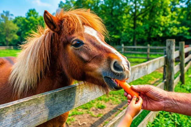 Met oma naar de pony