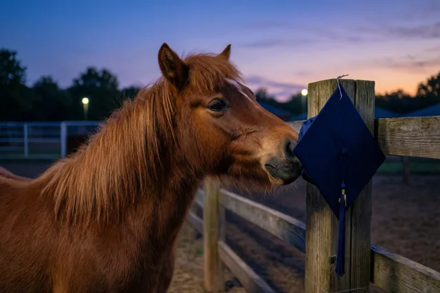 Deze pony viert je diploma