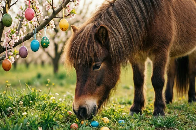 Pasen bij de pony