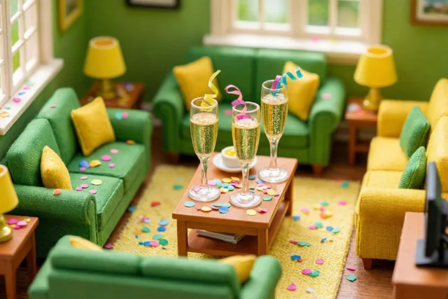 Miniatuurfeest voor een groots nieuwjaar