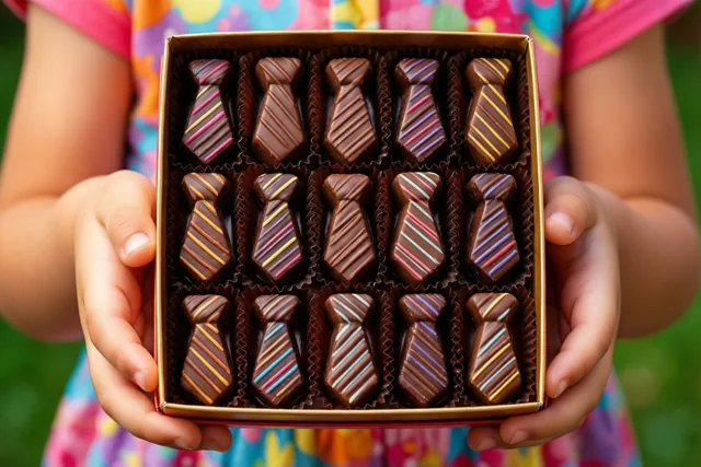 Chocoladedasjes voor papa