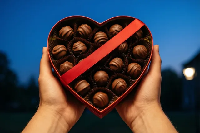 Dankjewel met een hart pralines