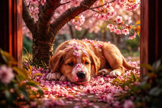 Lente strooit met puppyconfetti