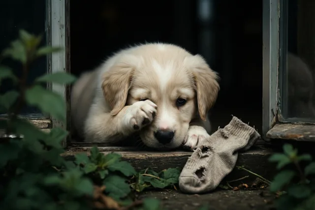 Hondje durft amper te kijken