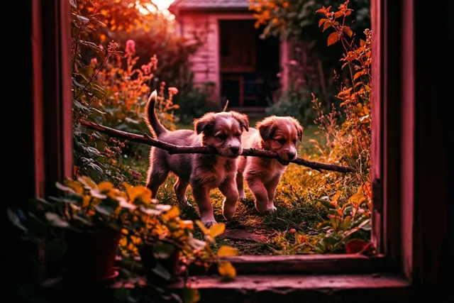 Puppyvrienden op pad