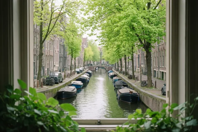 Lente aan het raam