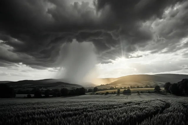 Licht voorbij de regenwolk