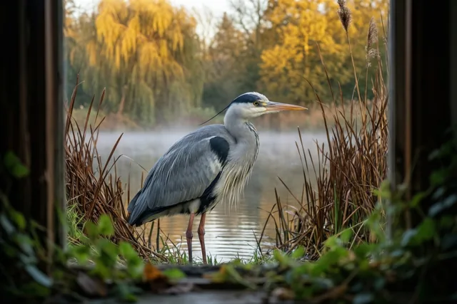 De reiger en de herfstrust