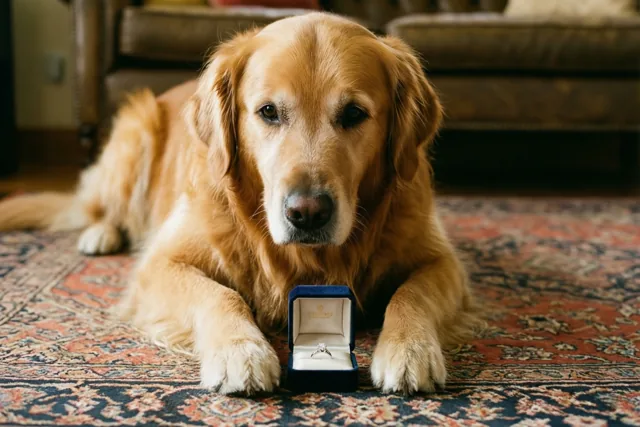 Trouwe retriever, stralende verloving