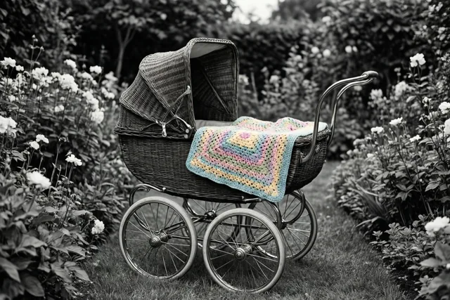 Een kinderwagen vol zachte kleuren