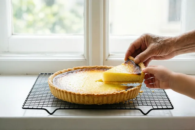 Oma's rijsttaart aan het raam