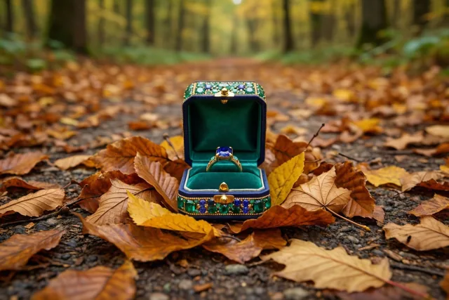 Verloofd op het herfstpad