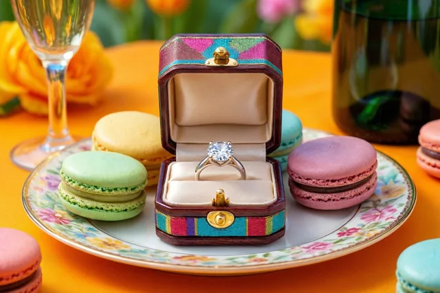 Een ja tussen de macarons