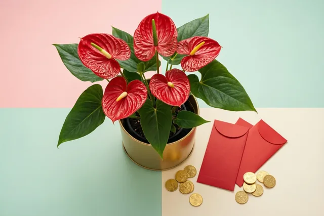 Anthurium voor een zacht nieuwjaarsbegin