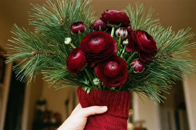 Bloemen in je kerstsok