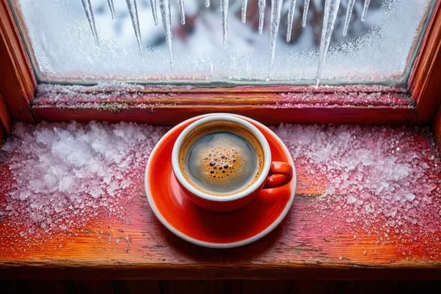 Een rode kop winterwarmte