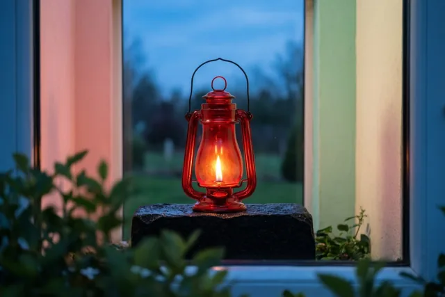 Licht in de avondstilte