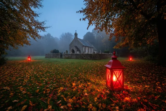 Warmte in de herfstmist