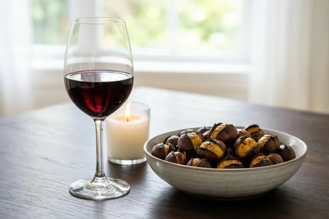 Een glas op rustige herfstdagen