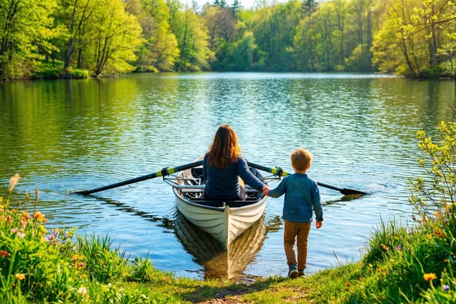 Met mama het water op
