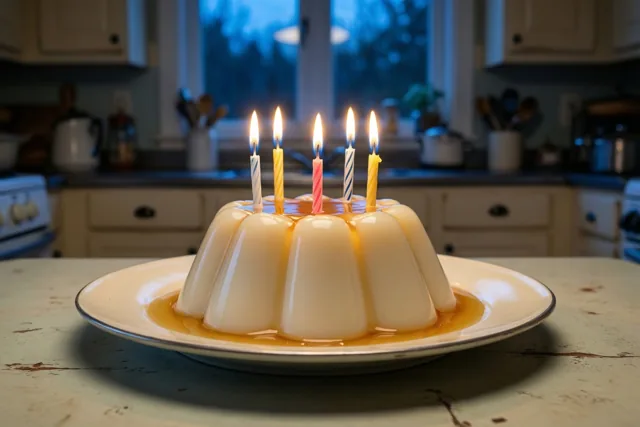 Verjaardagspudding met een vleugje retro