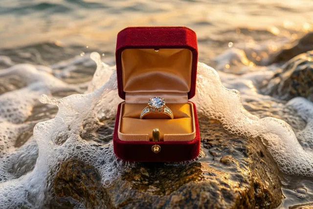 Een diamant tussen het zeeschuim