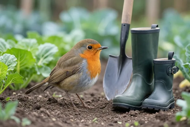 Gezelschap in de moestuin